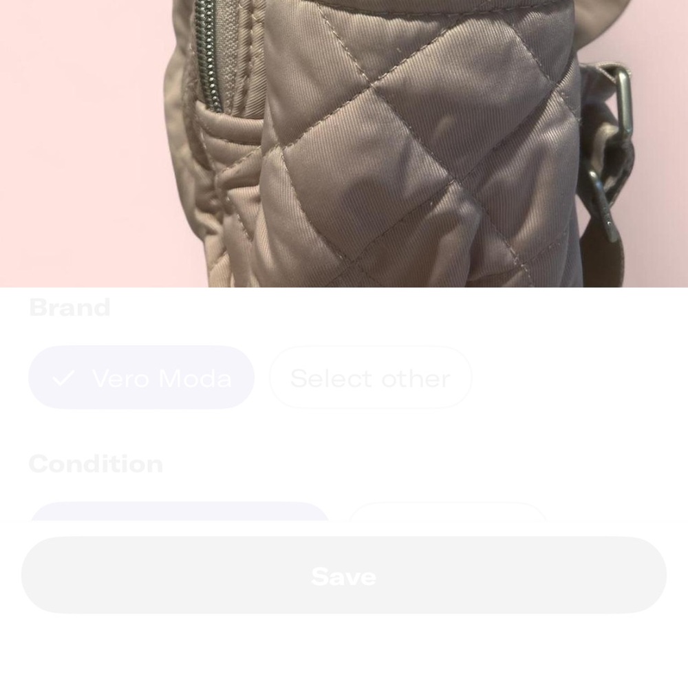 Quilted Tan Backpack - Picture 4 of 4